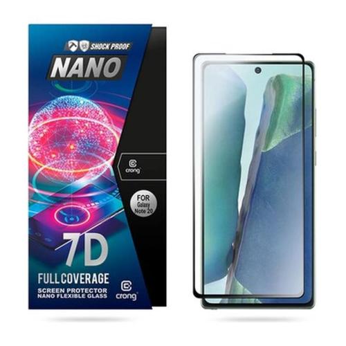 Crong 7d Nano Fullface Αντιχαρακτικό Υβριδικό Γυαλί Οθόνης Samsung Galaxy Note 20 - Black - 0.3mm