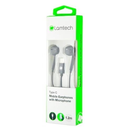 Lamtech Type-c Mobile Earphones With Microphone Black Lam020946