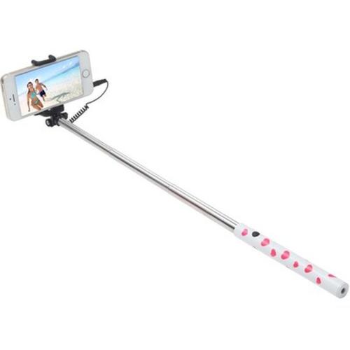 Selfie Stick Ultron Cable Mini Hot Shot White Pink Heart