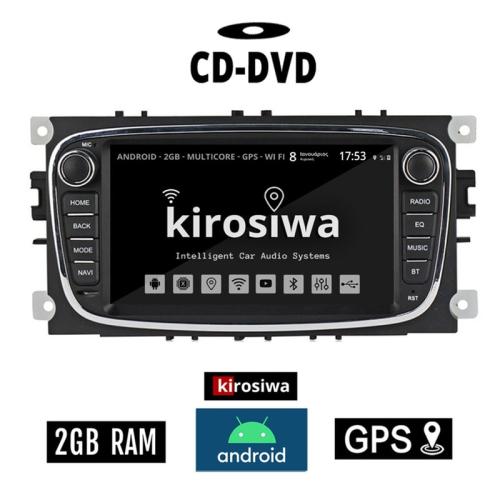 Kirosiwa Ηχοσύστημα με Οθόνη Αφής Android 7 CD-DVD GPS Wi-Fi Bluetooth AC-45227 για FORD Transit 2007-2013 - Μαύρο