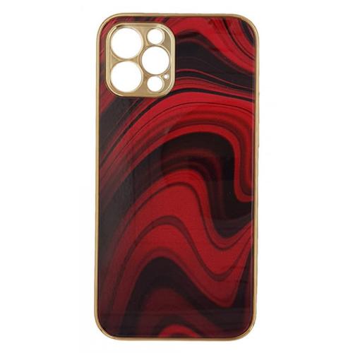 Θήκη Apple iPhone 12/iPhone 12 Pro - Gkk Electroplate Glass Case - Red