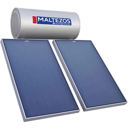 Ηλιακός Θερμοσίφωνας MALTEZOS Sunpower 200L/3τμ Διπλής Ενέργειας Ταράτσας