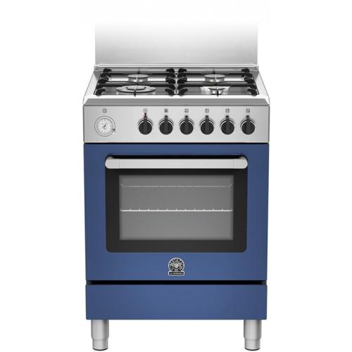 Κουζίνα Φυσικού Αερίου LA GERMANIA RI6 4C 61T C XB (GN) με Εστίες από Χυτοσίδηρο Μπλε