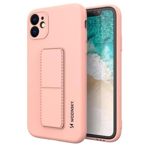Wozinsky Kickstand Flexible Back Cover Case (iphone 12) Pink