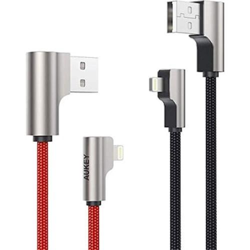 Aukey Cb-al01 Usb A To Lightning Cables 2m Black X1 + Red X1