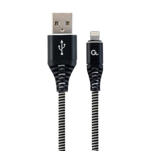 Gembird Cc-usb2b-amlm-1m-bw Lightning Cable Black,white