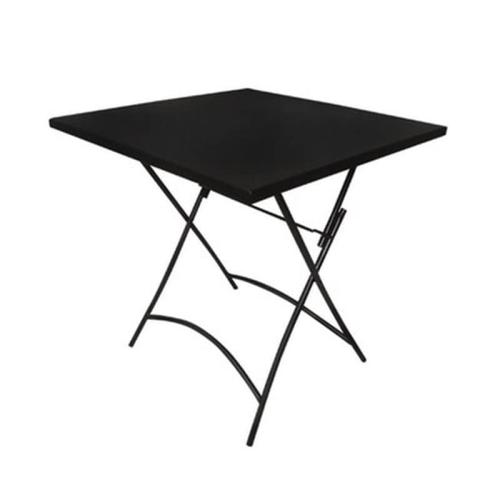Τραπέζι Πτυσσόμενο 70x70cm Μεταλλικό Μαύρο C9894