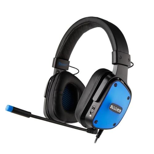 Sades Gaming Headset Dpower, 3.5mm, 40mm Ακουστικά, Blue