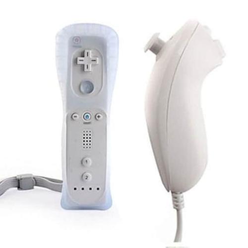 Remote Controller Motion Plus Nunchuck White Oem - Nintendo Wii / Wii U Controller