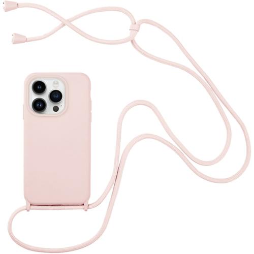 Θήκη Apple iPhone 14 Pro - My Colors CarryHang Θήκη Σιλικόνης με Κορδόνι - Ροζ