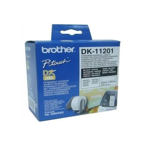 Brother Dk-11201 Λευκό Ετικέτες Για Εκτυπωτή 29x90mm 1 τεμάχιο
