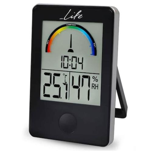 Ψηφιακό Θερμόμετρο / Υγρόμετρο Εσωτερικού Χώρου Με Ρολόι Life Wes-100