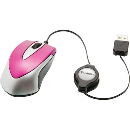 Ποντίκι Ενσύρματο Verbatim Go Mini Optical Travel Hot Pink