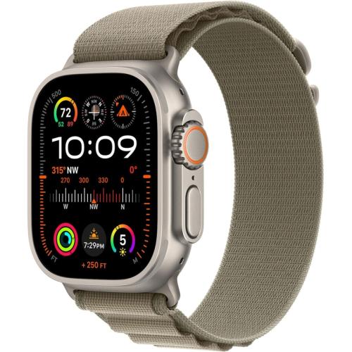 Apple Watch Ultra 2 Titanium 49mm GPS + Cellular - Olive Alpine Loop - Large