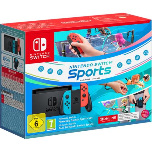Nintendo Switch 2019 Neon Blue/Neon Red Sports Bundle