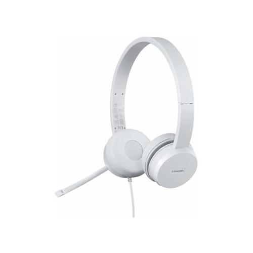 Ακουστικά Headset Lenovo 110 Stereo USB - Λευκό