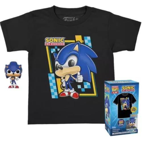T-Shirt Funko Pocket Pop! Tee: Sonic Flocked - Kids XL