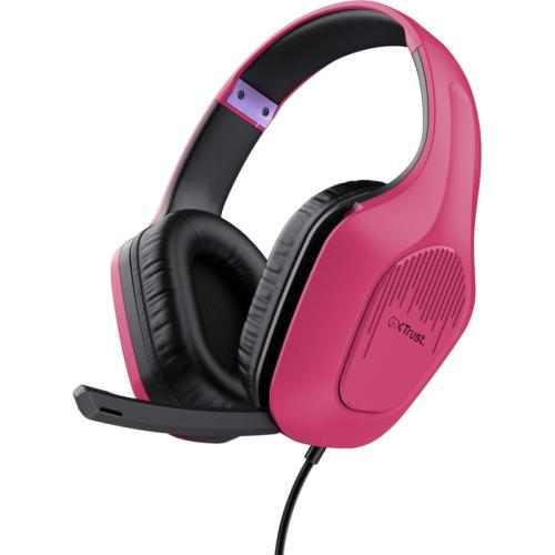 Trust GXT 415P Zirox Gaming Ενσύρματα Ακουστικά 3.5mm Ροζ