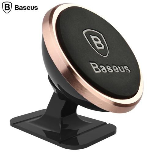Baseus Mini Strong Suction 360 Degree Rotation Magnetic Car Mount Holder For Mobile Phones Rose Gold