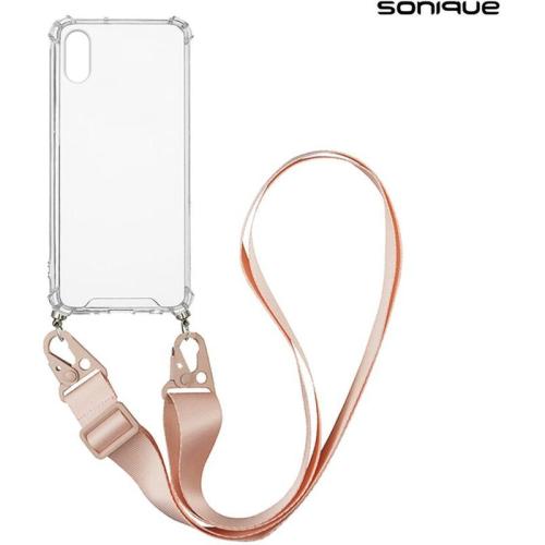 Θήκη Apple iPhone XR - Sonique με Strap Armor Clear - Ροζ