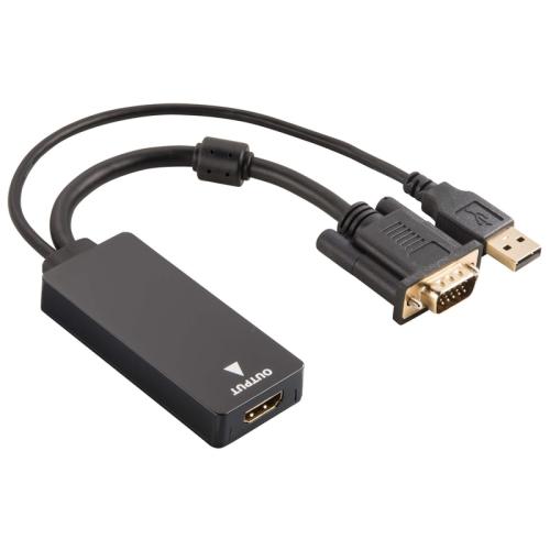 Αντάπτορας Hama VGA+USB Male σε HDMI Female