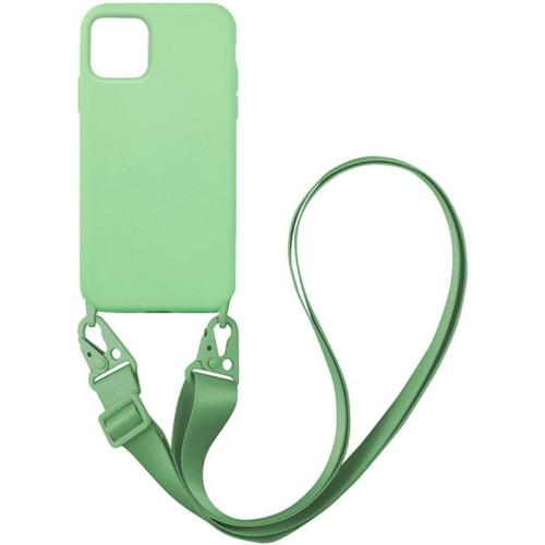 Θήκη Apple iPhone 12 Pro Max - My Colors Carryhang Liquid Silicone - Πράσινο
