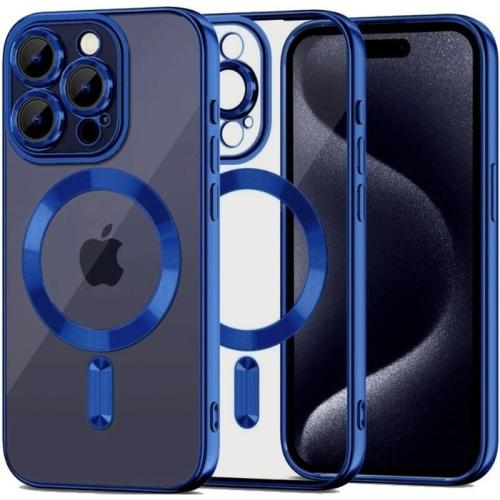 Θήκη Apple iPhone 15 Pro Max - Tech-protect Magshine Magsafe με Πλαίσιο Κάμερας - Μπλε