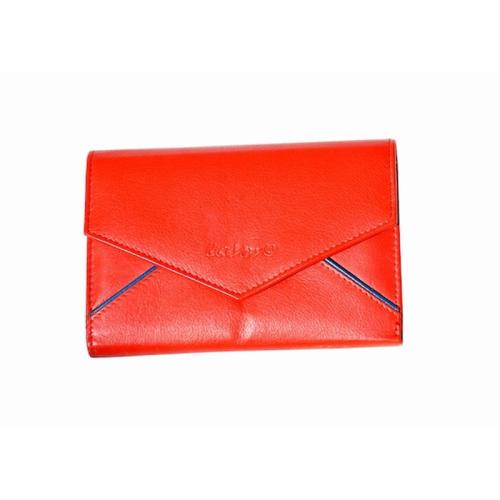 Κόκκινο Γυναικείο Μεγάλο Γνήσιο Δερμάτινο Πορτοφόλι Με Πολλές Θήκες Red Womans Leather Wallet
