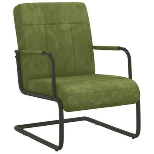 Vidaxl Καρέκλα «πρόβολος» Ανοιχτό Πράσινο Βελούδινη