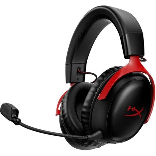 HyperX Cloud III Gaming Ασύρματα Ακουστικά Μαύρα/Κόκκινο