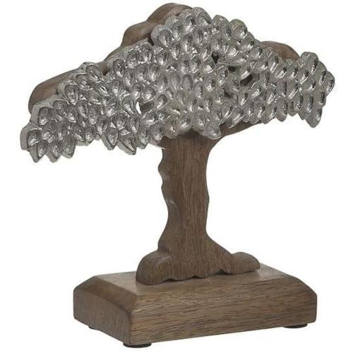 Επιτραπέζιο Διακοσμητικό Inart Δέντρο Μπονζάι Ξύλινο 19x7x18 cm - Μπεζ