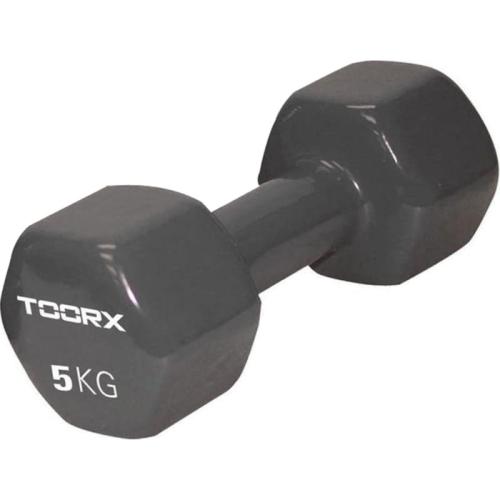 Βαράκι Εξάγωνο 5kg Toorx 10-432-080 Βινυλίου - Σκούρο Γκρι