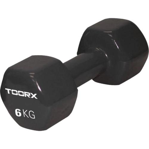 Βαράκι Εξάγωνο 6kg Toorx 10-432-081 Βινυλίου - Μαύρο