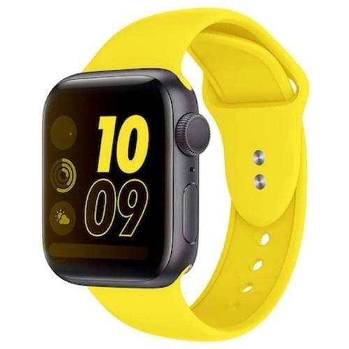 Crong Liquid Λουράκι Premium Σιλικόνης Apple Watch Se/7/6/5/4/3 (41/40/38mm) - Yellow