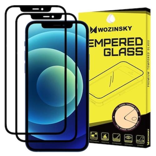 Wozinsky 2x Tempered Glass Full Coveraged Case Friendly For Iphone 12 Pro Max Black