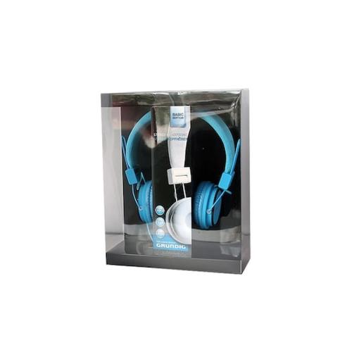 Ρυθμιζόμενα Στερεοφωνικά Ακουστικά On-ear Με Πλεκτό Περίβλημα Στέκας, Grundig 52670 Γαλάζιο