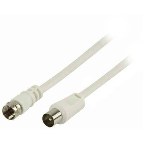 Nedis Csgp41800wt30 Satellite And Antenna Cable, F Male - Iec (coax) Male, 3m, Whi 233-0094