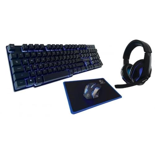 Gaming Πληκτρολόγιο 4 Σε 1 Rebeltec Wired Gaming Set Keyboard + Headphones + Mouse + Mouse Pad