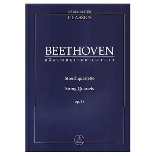 Βιβλίο Για Σύνολα Barenreiter Beethoven - String Quartets Op.18 [pocket Score]