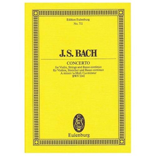 Βιβλίο Για Σύνολα Editions Eulenburg Bach - Concerto In A Minor Bwv1041 [pocket Score]