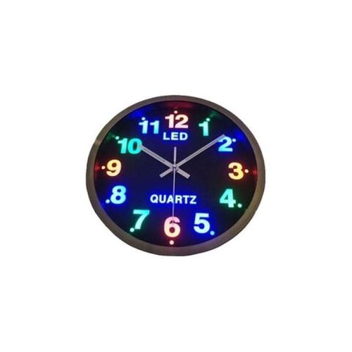 Εντυπωσιακό Ρολόι Τοίχου, Με Πολύχρωμο Φωτισμό Led, Ld9202