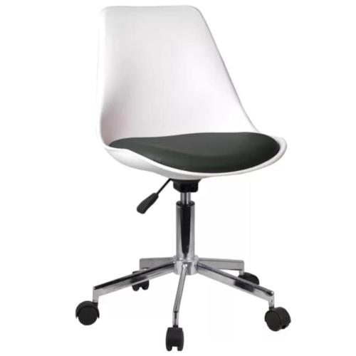 Καρέκλα Γραφείου ArteLibre Κυβέλη από Τεχνητό Δέρμα - Λευκό/Μαύρο