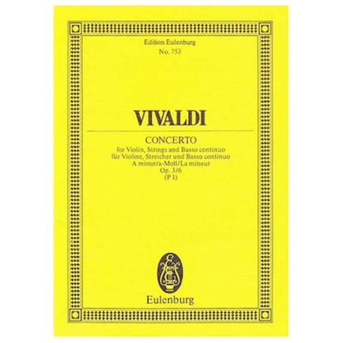 Vivaldi - Concerto In A Minor Op.3/6 [pocket Score]