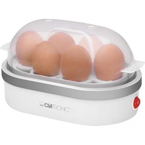 Clatronic Βραστήρας Αυγών 400w Για 6 Αυγά Με Αποσπώμενο Δίσκο Σε Λευκό Χρώμα, Ek 3497
