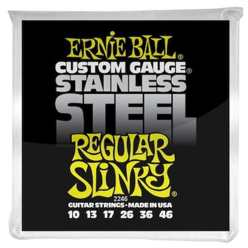 Σετ 6 Χορδές Ηλεκτρικής Κιθάρας Ernie Ball 2246 Stainless Steel Regular Slinky 010 - 046