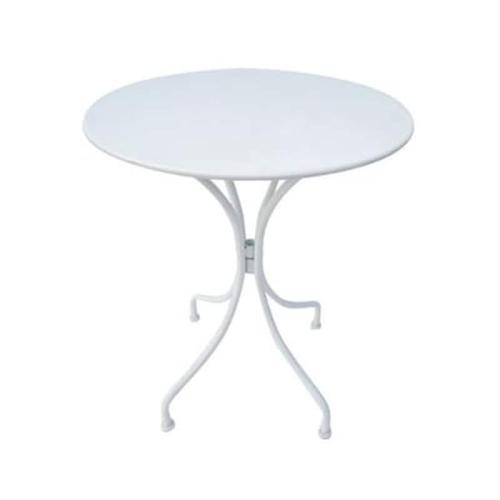 Τραπέζι Φ60cm Μεταλλικό Άσπρο C10620