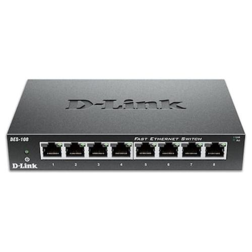 D-link Des-108 8-port Fast Ethernet Unmanaged Desktop Switch 215-0138