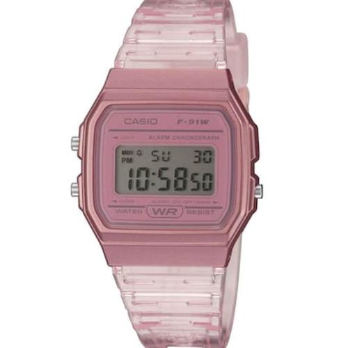 Casio Collection Chronograph Pink Plastic Strap