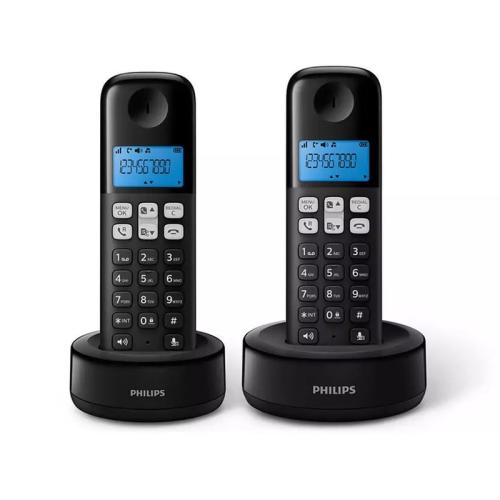 Ασύρματο τηλέφωνο Philips D1612BGRS - Μαύρο