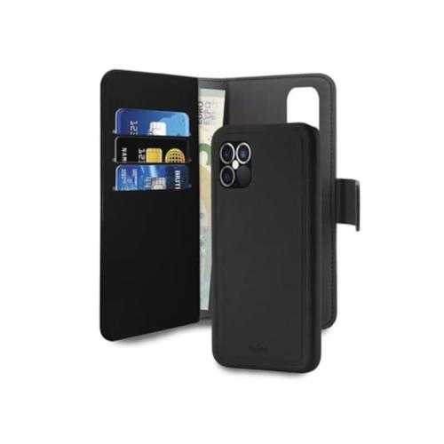Θήκη iPhone 12 Pro Max - Puro Leather 2 σε 1 Μαύρο